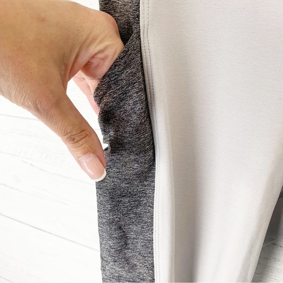 Lululemon 7/8 Leggings Grey Heathered Black High Rise Pockets Mesh - Picture 3 of 8